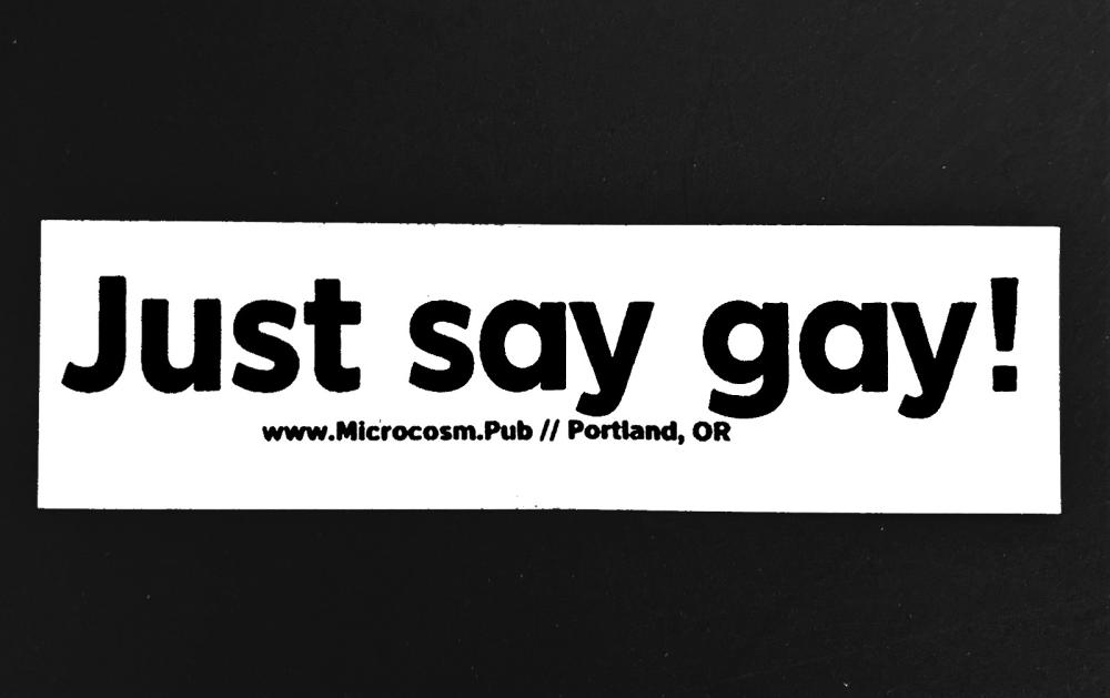 Sticker #521: Just Say Gay!