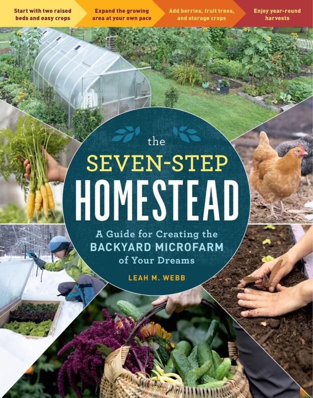 Cover with multiple images of potential homesteading activities or images