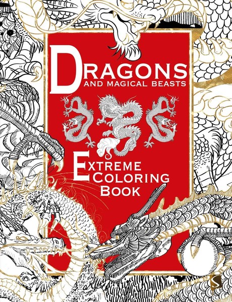 Dragons and Magical Beasts: Extreme Coloring Book