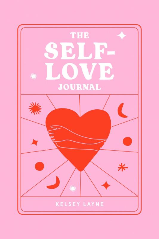 pink cover with red heart with various symbols with white text