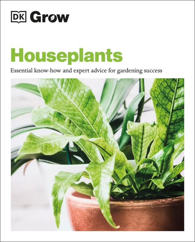 Book cover with a minimal textbook style, featuring large color photograph of a potted plant surrounded by white frame, with title in bold green text above image.