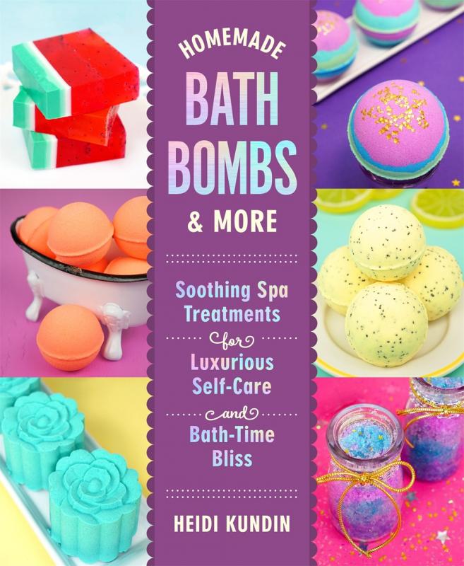 Cover with photos of bath bombs