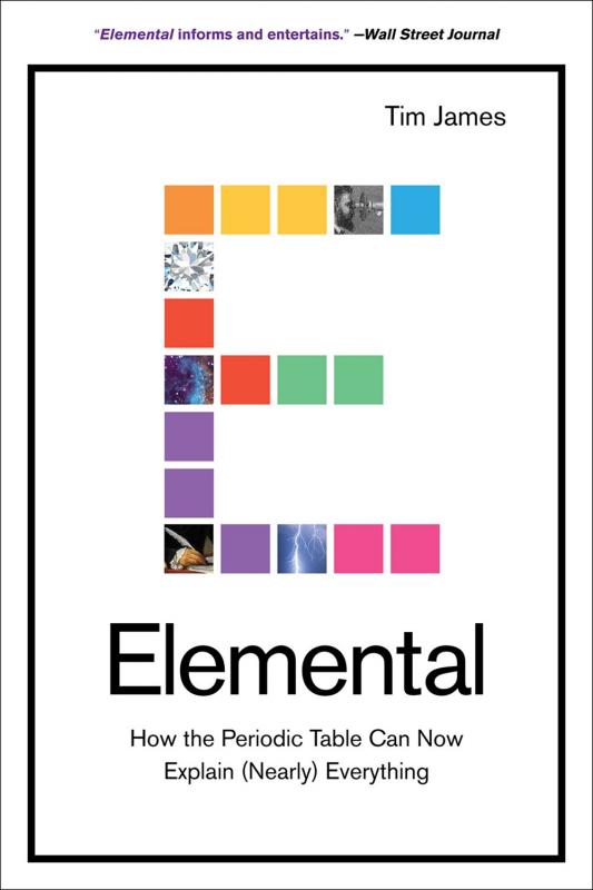 Cover with colored squares making a letter E