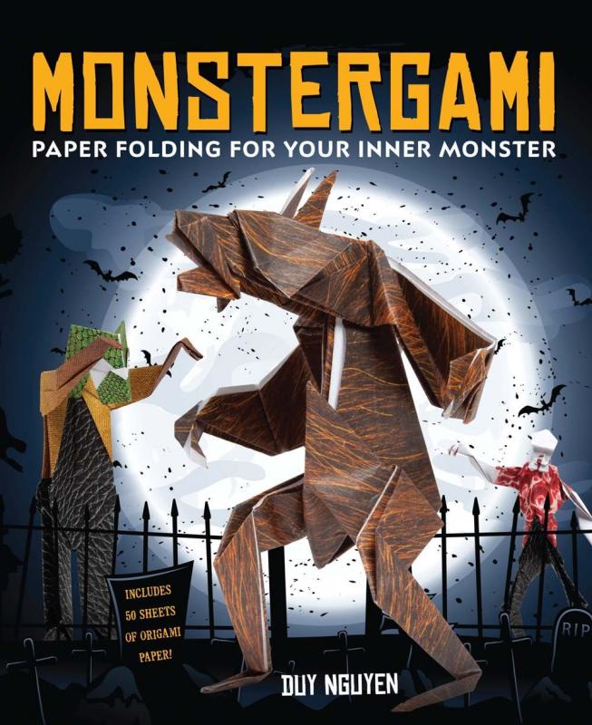 Cover with photos of origami monster figures