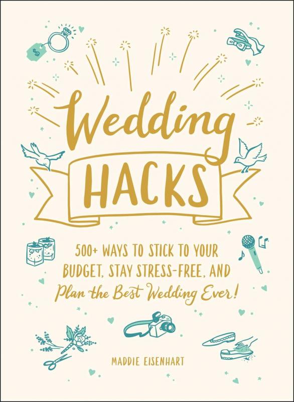 Cover with small drawings representing different wedding hacks