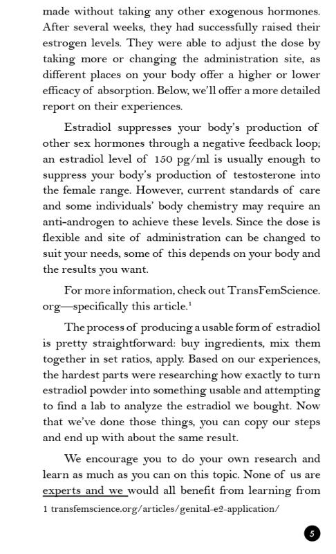 Boobs Not Bombs: Produce Your Own Transdermal Estrogen image #2