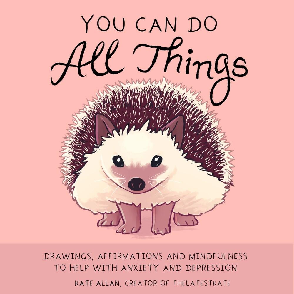 a cute illustration of a hedgehog.