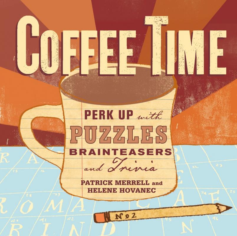 Cover with drawing of a coffee mug and a crossword puzzle