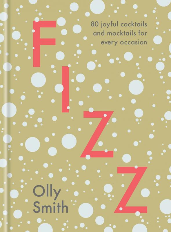 Gold colored cover with white circles like fizzy bubbles