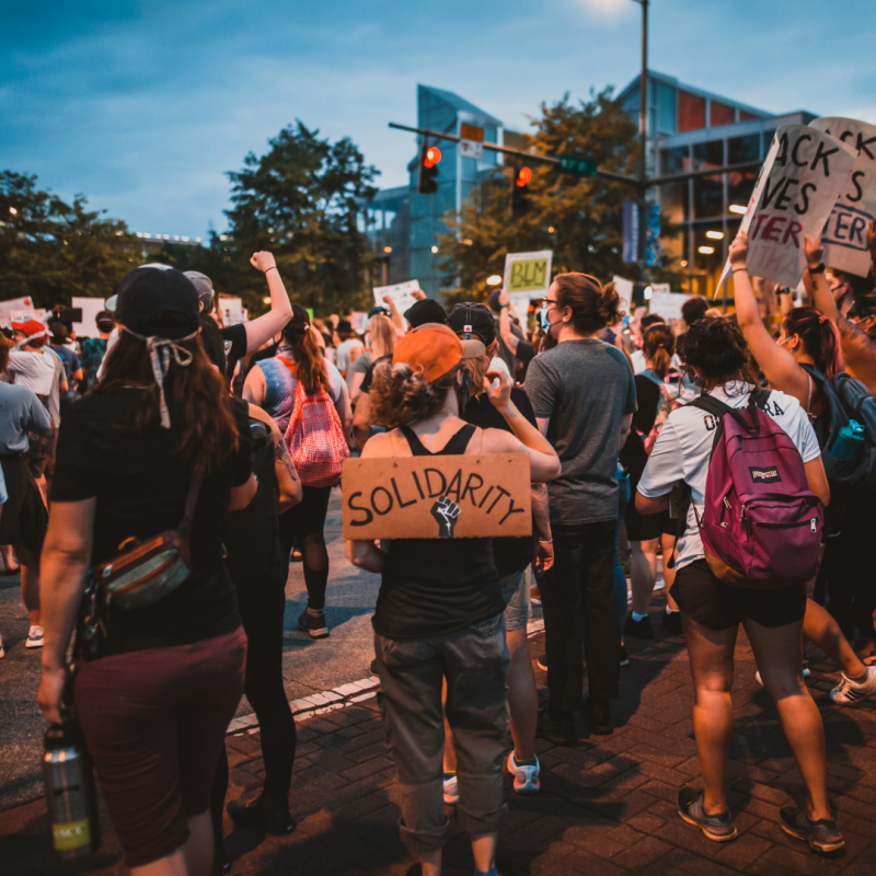 a photo of a group of activists