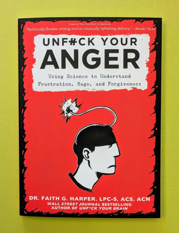 Red cover, Person with a wick on fire coming out of his head