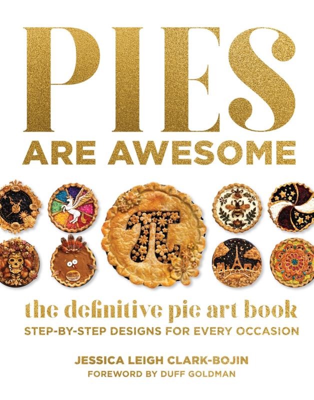 A bunch of cool looking pies, including a pi pie.