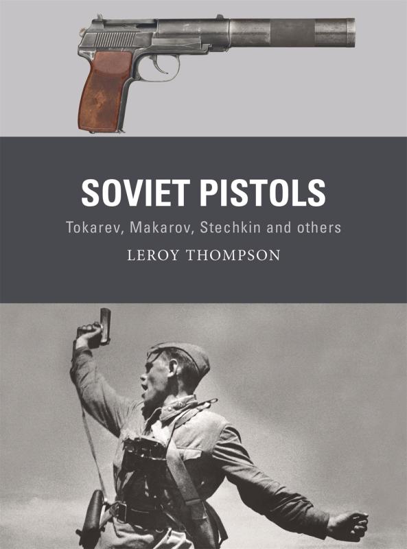 two images, one of a pistol on top, the other of a man holding a pistol in the air