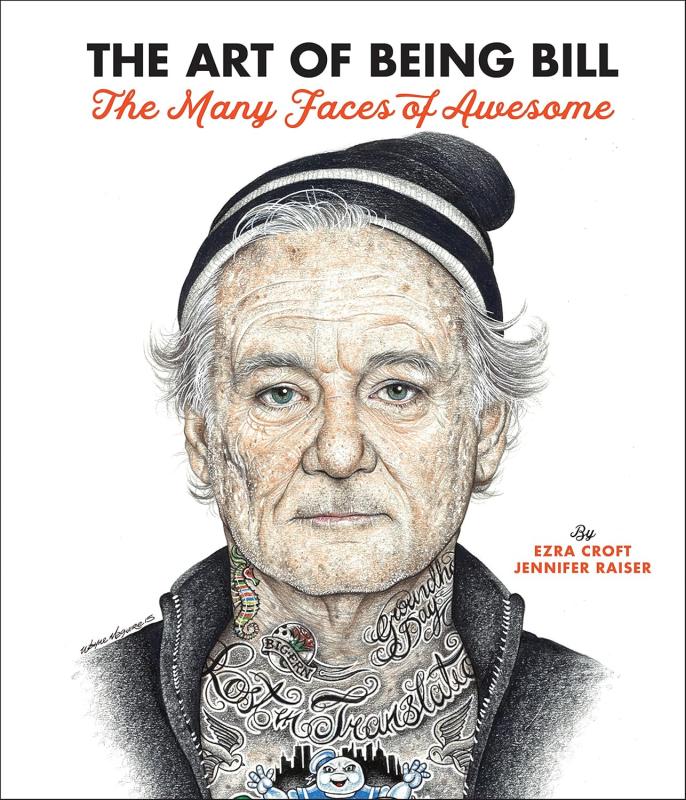 bill murray tattooed over white