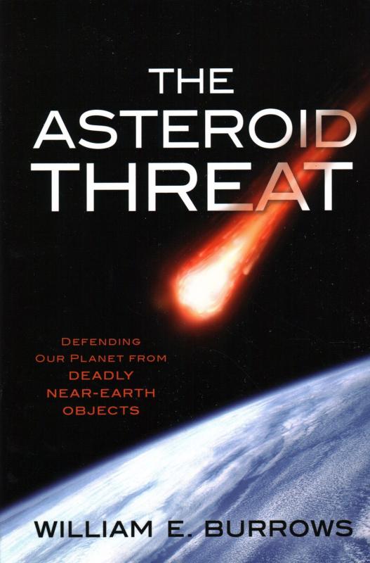 book title with a flaming asteroid headed towards Earth against a black background