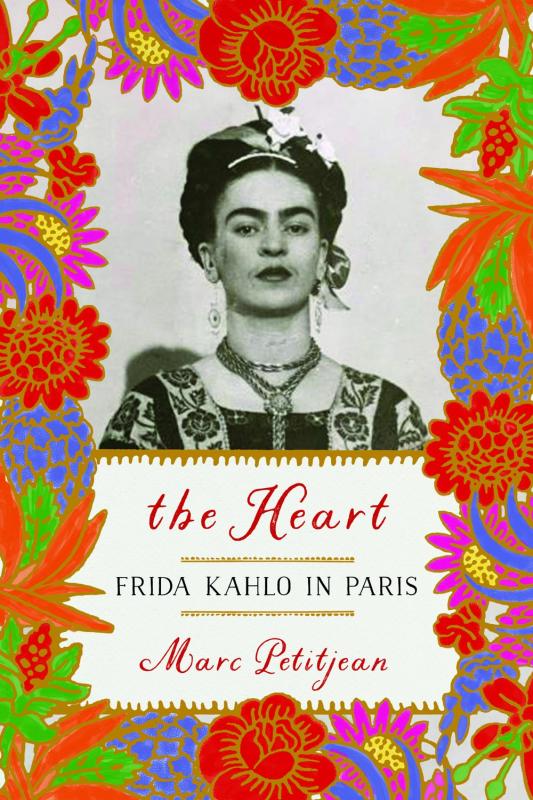 Cover with photo of Frida Kahlo surrounded by a vivid floral design