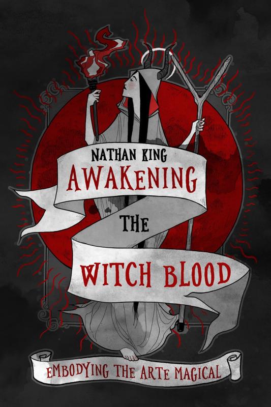 illustration of person with red circle on black cover with a white banner with red and black text