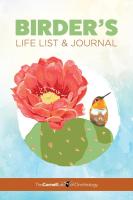 Birder's Life List and Journal