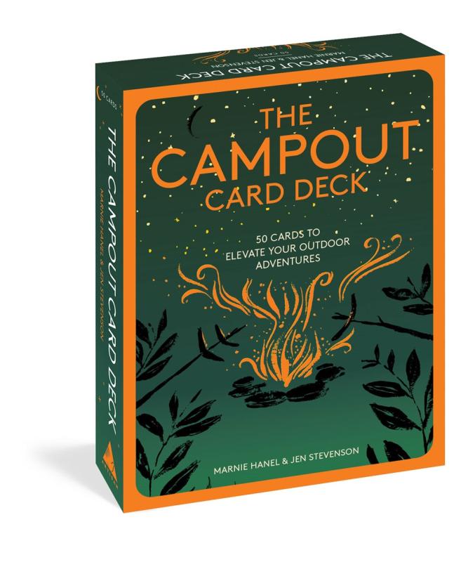 deck with photo of a campfire and sparks on the front