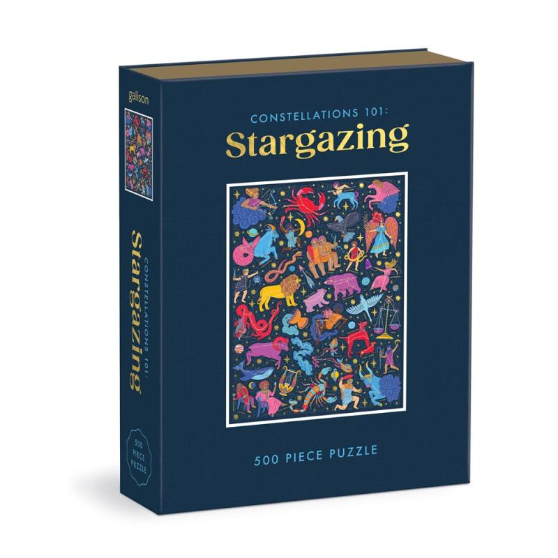 blue cover with blue and yellow text with illustration of constellations 