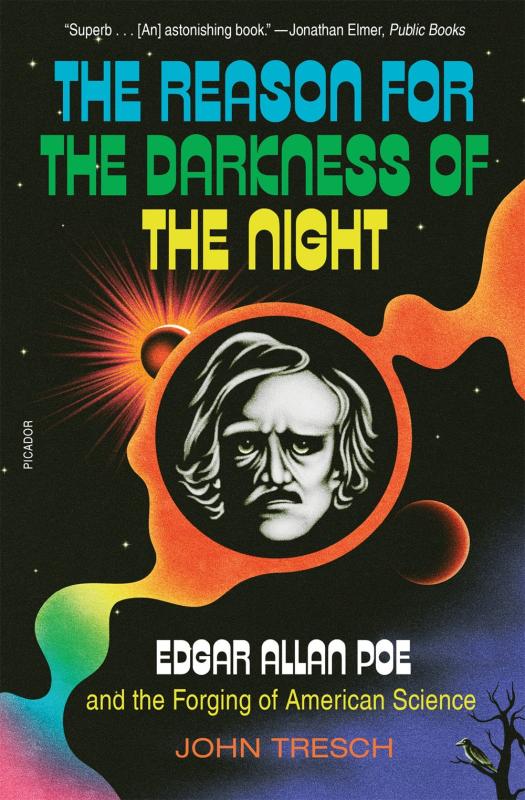 Skeuomorphism of a classic trade paperback scifi book with a head image of Edgar Allan Poe