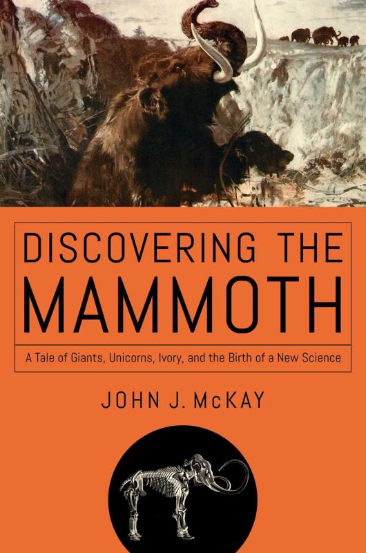 Orange cover with Mammoth illustration at the top and mammoth skeleton at the bottom.