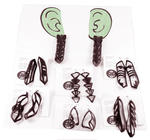 Fancy cut bike tube earrings