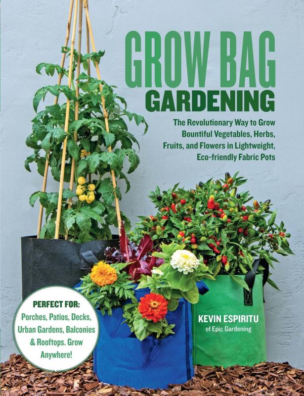 Cover with photo of plants growing out of cloth bags