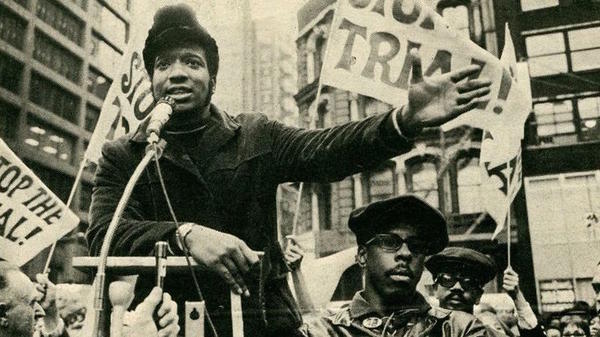 Fred Hampton giving a speech