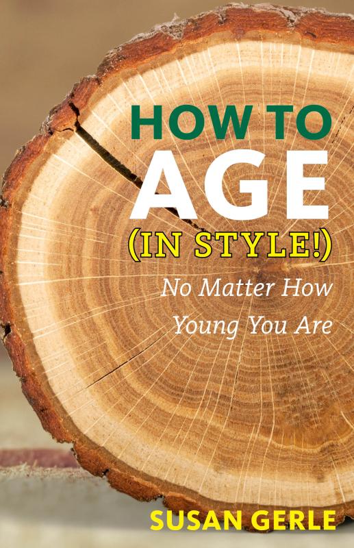 Zine cover featuring photograph of a cut log with tree rings beneath white, green, and yellow title text.