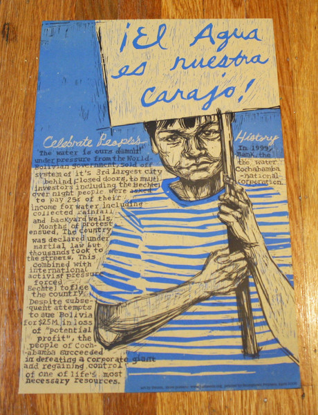 Cochabamba water uprising in Bolivia poster