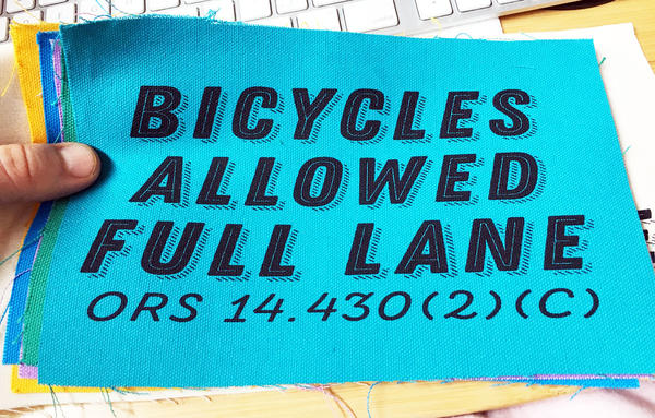 big patch #101: Bicycles Allowed Full Lane