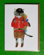 Furcoats and Backpacks greeting card (Jackson - gold medal)