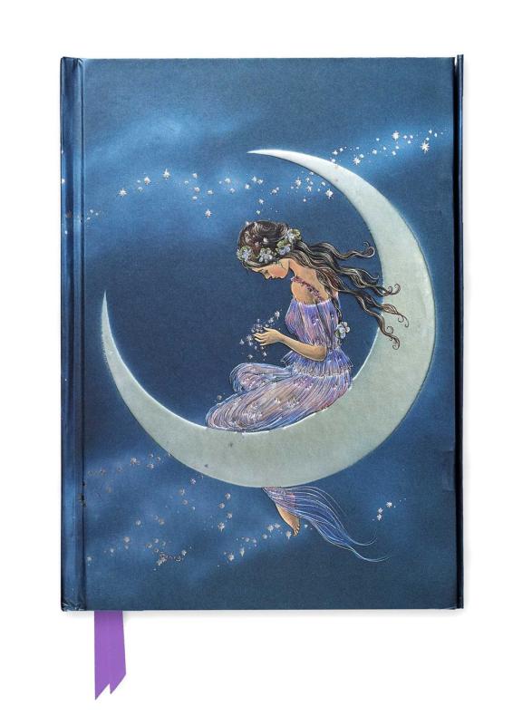 blue cover with moon and person sitting in it