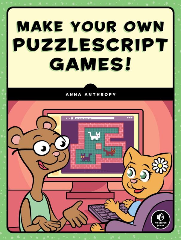 black text in yellow box with illustration of cartoon animals playing computer games