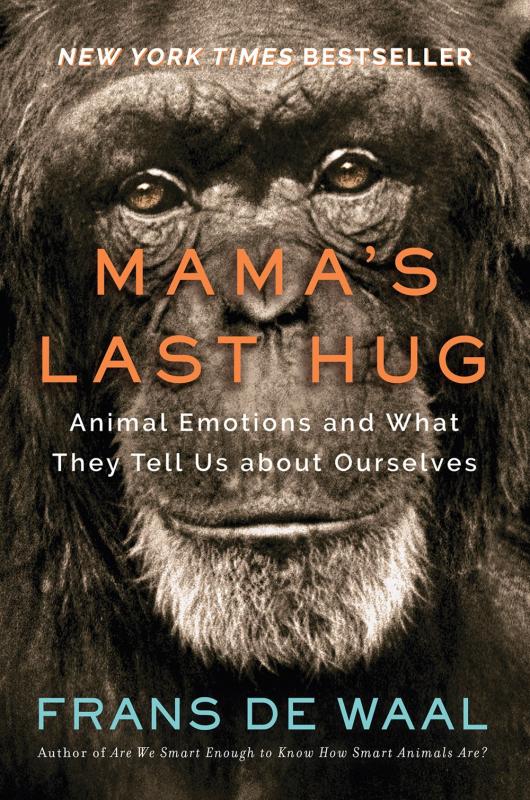 Cover shows a chimp's face with the title written in orange just beneath her eyes.