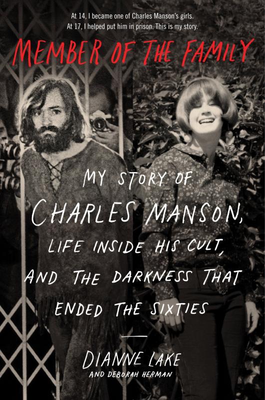 B&W photo of Charles Manson and a young woman.