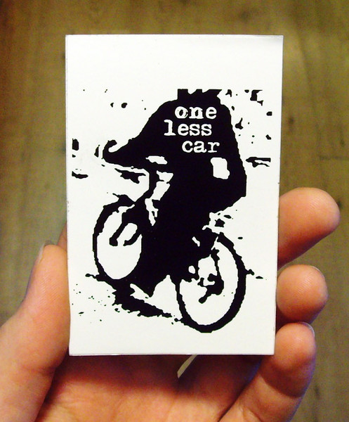 One less car vinyl sticker