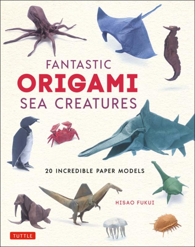 various examples of origami sea animals.