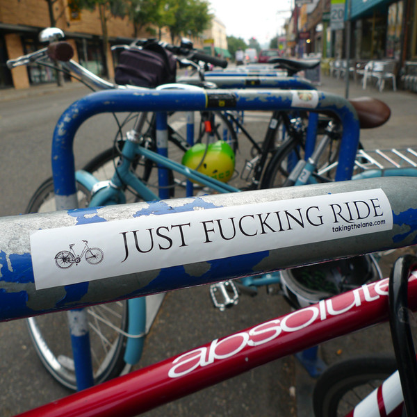 just fucking ride vinyl sticker