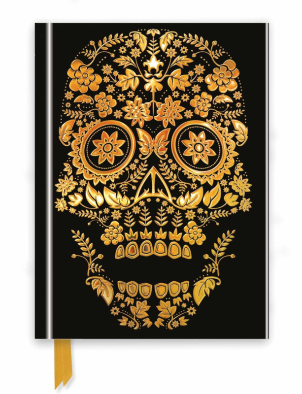 Gold Sugar Skull Journal