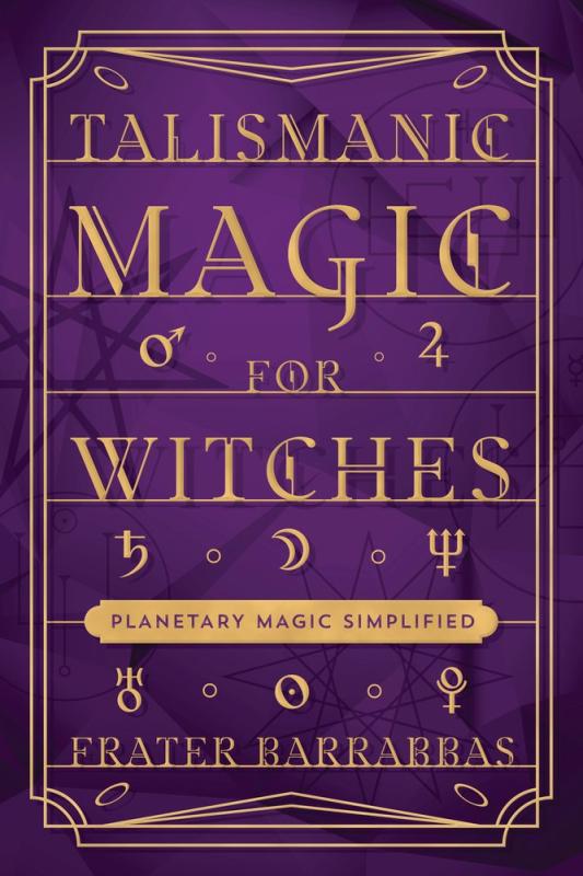 purple cover with yellow text with witchy symbols