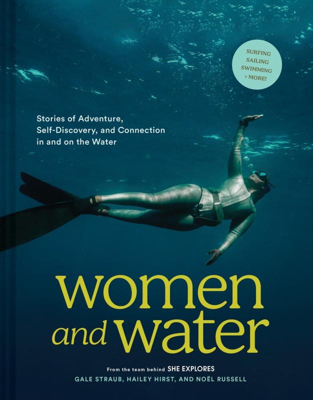 blue cover with person swimming underwater with yellow and white text