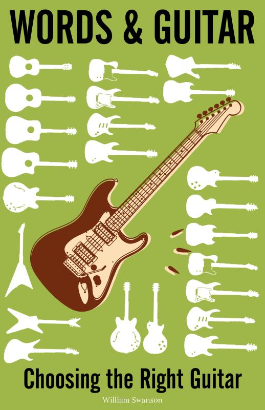 16 different silhouettes of guitars on a white background